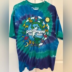 2021 Liquid Blue Dead & Company US Tour Concert Tye Dyed Shirt - Sz: XL